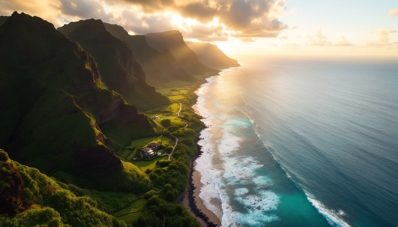 Zuckerberg's Ko'olau Ranch: Inside the $300M Compound 1 Aerial view of Kauai's North Shore tropical landscape where Zuckerberg's Ko'olau Ranch compound spans 2,300 acres